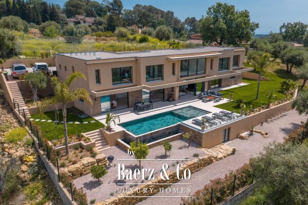 photo 1 OPIO: Contemporary in private estate with view of golf course and old village